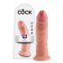 King Cock 9 - tapadótalpas élethű dildó (23cm) - natúr