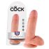 King Cock 7 herés dildó (18 cm) - natúr