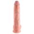 King Cock 10 herés nagy dildó (25 cm) - natúr