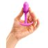 b-vibe Snug Plug 1 - anál dildó belső súllyal (55g) - pink