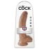 King Cock 9 herés dildó (23 cm) - barna