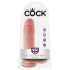 King Cock 8 herés dildó (20 cm) - natúr