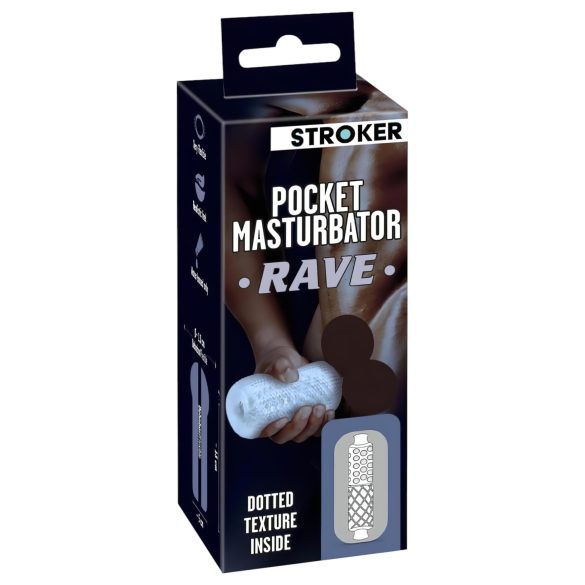 STROKER Rave - műpopsi maszturbátor (áttetsző)