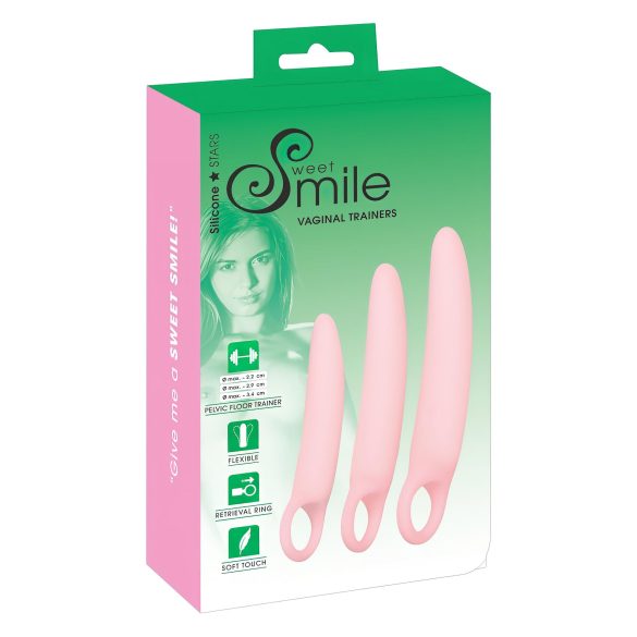 SMILE - Vaginal Trainers - dildó szett - rózsaszín (3 részes)