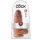 King Cock 9 Chubby - tapadótalpas, dildó (23cm) - sötét natúr