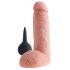 King Cock 8 - élethű spriccelő dildó (20cm) - natúr