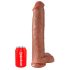 King Cock 15 - óriás dildó (38cm) - sötét natúr