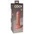 King Cock Elite 6 - tapadótalpas, élethű dildó (15cm) - natúr