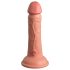 King Cock Elite 6 - tapadótalpas, élethű dildó (15cm) - natúr