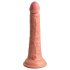 King Cock Elite 7- tapadótalpas, élethű dildó (18cm) - natúr