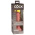 King Cock Elite 6 - tapadótalpas, élethű vibrátor (15cm) - natúr