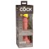 King Cock Elite 6 - tapadótalpas, élethű vibrátor 15cm (sötét natúr)