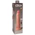 King Cock Elite 9 - tapadótalpas vibrátor 23cm - natúr