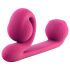 Snail Vibe Duo - akkus, 3in1 stimuláló vibrátor (pink)