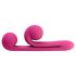 Snail Vibe Duo - akkus, 3in1 stimuláló vibrátor (pink)