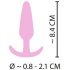 Cuties Mini Butt Plug - szilikon anál dildó - pink (2,1cm)