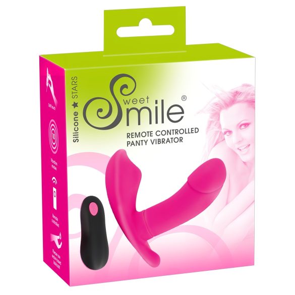 SMILE Panty - akkus, rádiós felcsatolható vibrátor (pink)