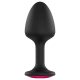 Dorcel Geisha Plug Ruby XL - pink köves anál dildó (fekete)