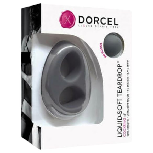 Dorcel Liquid-soft Teardrop - péniszgyűrű (szürke)