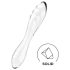 Satisfyer Dazzling Crystal 1 - 2 végű üveg dildó (áttetsző)