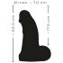 Realistixxx Real Giant - giga herés dildó - 22 cm (fekete)