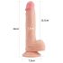 Lovetoy Nature Cock - tapadótalpas élethű dildó - 21cm (natúr)