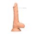 RealRock Dong 7 - élethű, herés dildó (17cm) - natúr