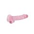 REALROCK - áttetsző élethű dildó - pink (17cm)