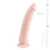 Easytoys - tapadótalpas 100% szilikon dildó (21cm) - natúr