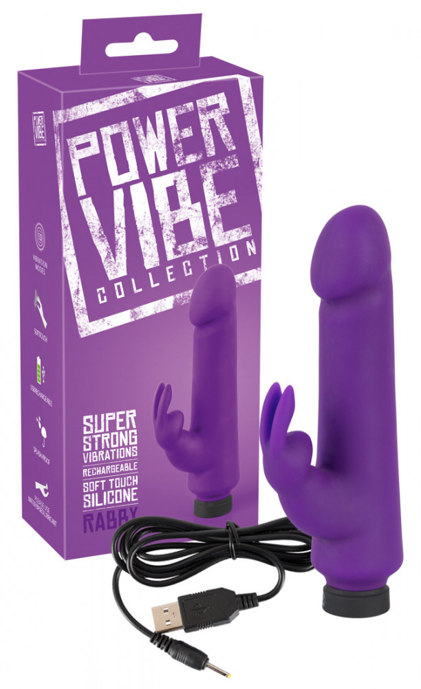 You2Toys - Power Vibe Rabby - akkus csiklókaros vibrátor (sötétlila)